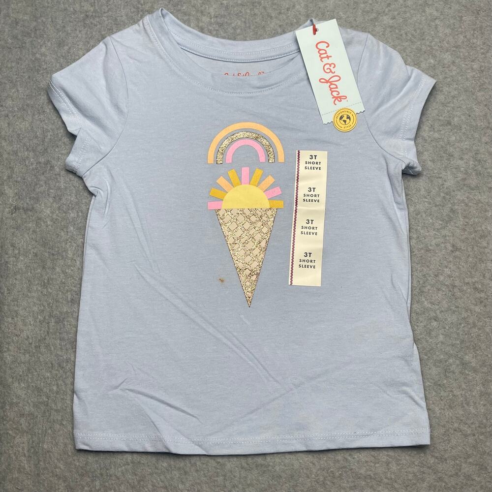 Cat & Jack Sun Ice Cream Tee Shirt Size 3T
